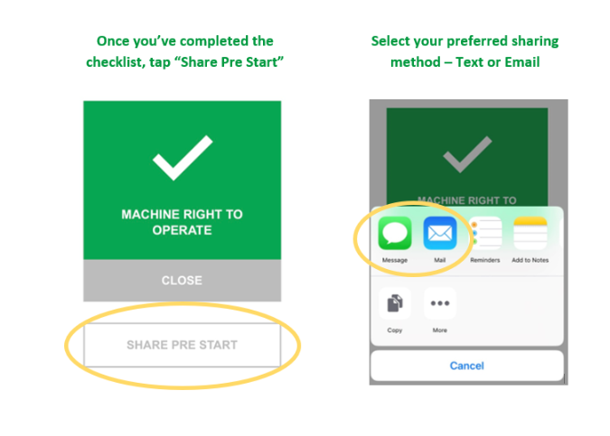 Pre-start-share