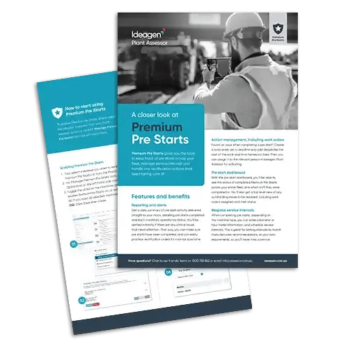 Ideagen Plant Assessor Premium Pre Starts brochure