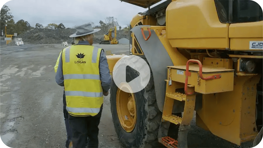 Logan City Council doing a machinery pre start at Logan City Council