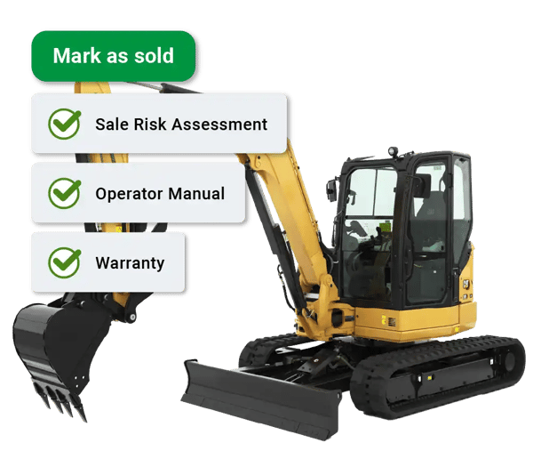 New sold machine with digital handover - risk assessment, operator manual and warranty
