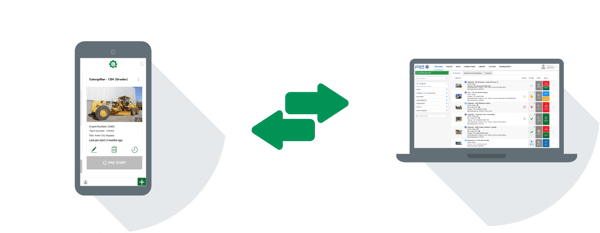 Pre Start Plus app and Plant Assessor asset register working together icons