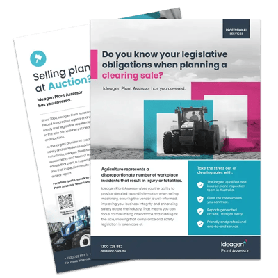 Clearing Sales Brochures - Ideagen Plant Assessor