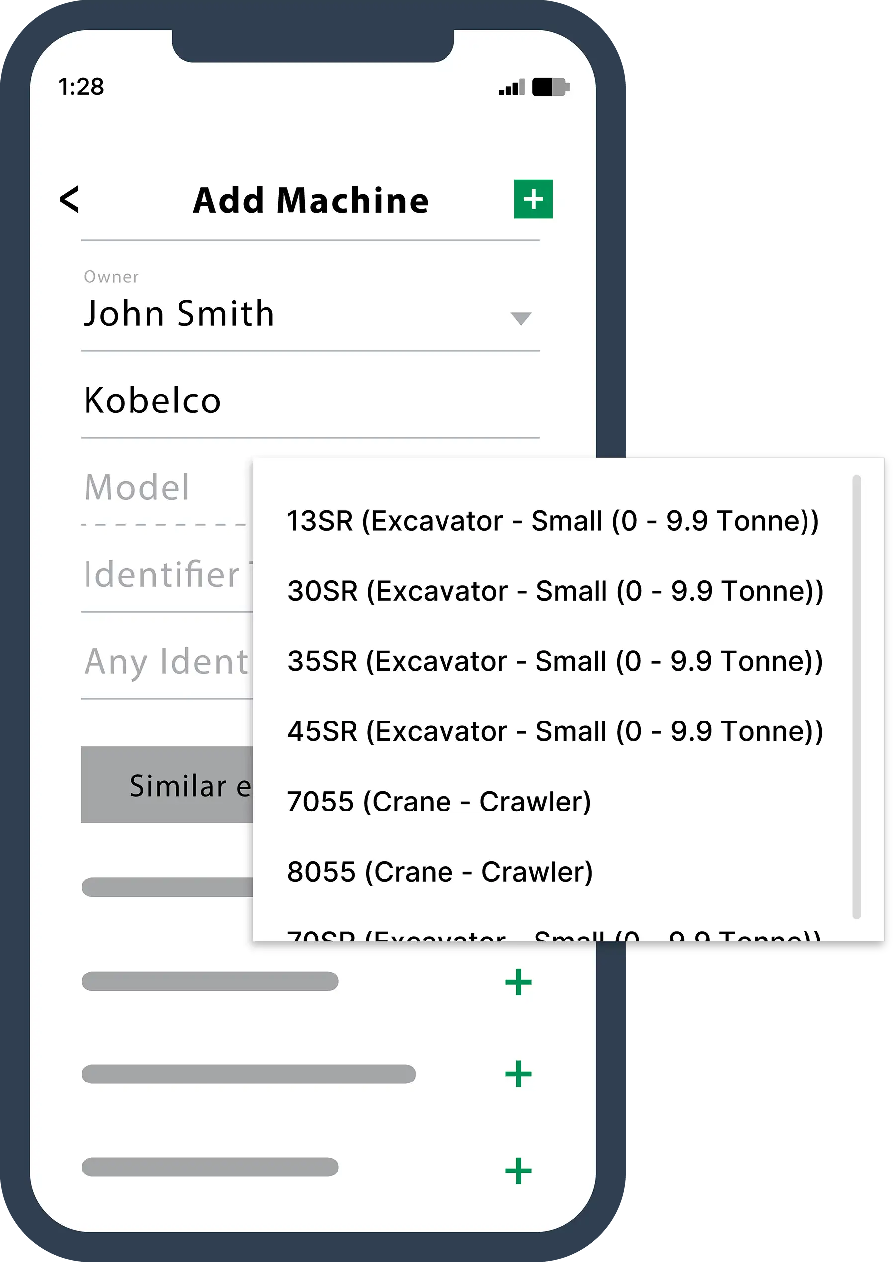 Pre Start Plus machine-specific pre start checklist