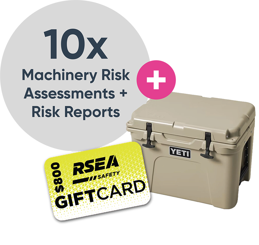 Win 10 machinery risk assessments , RSEA voucher and a Yeti esky